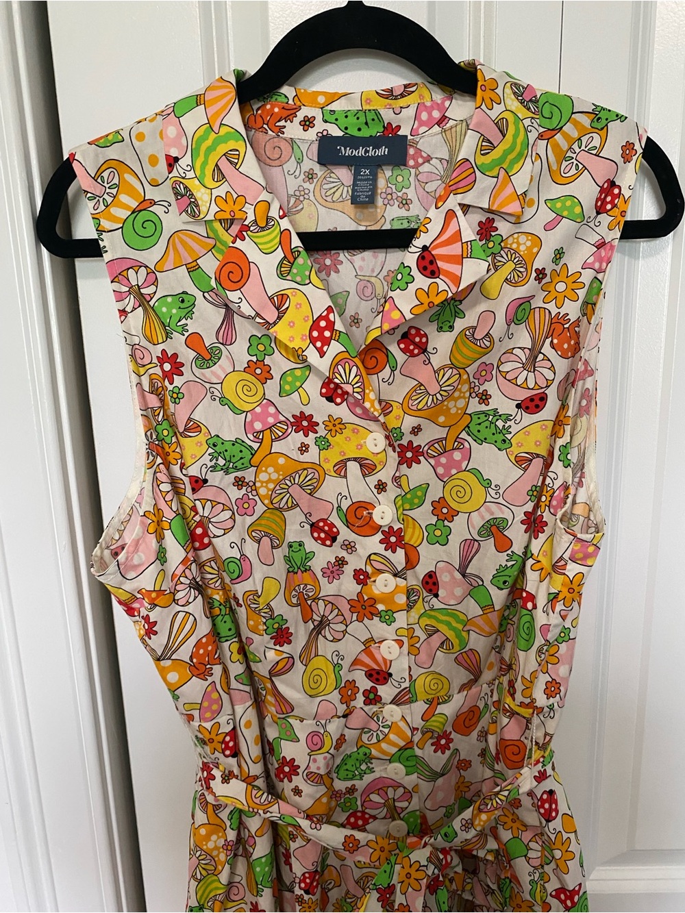 ModCloth Multicolor Mushroom Sleeveless Dress - Picture 3 of 8